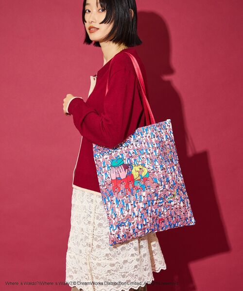 AMERICAN HOLIC(アメリカンホリック)の「【WHERE'S WALLY?】MAPプリントトートBAG(トートバッグ・レディース・レッド/イエロー/ピンク/ブルー・FREE)」の22枚目の写真