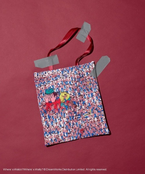 AMERICAN HOLIC(アメリカンホリック)の「【WHERE'S WALLY?】MAPプリントトートBAG(トートバッグ・レディース・レッド/イエロー/ピンク/ブルー・FREE)」の4枚目の写真