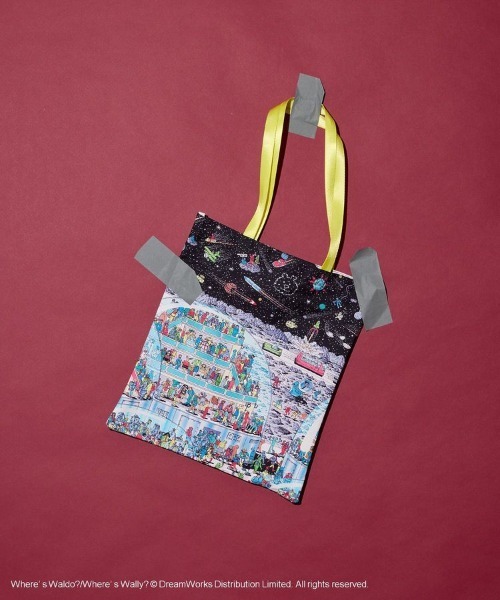 AMERICAN HOLIC(アメリカンホリック)の「【WHERE'S WALLY?】MAPプリントトートBAG(トートバッグ・レディース・レッド/イエロー/ピンク/ブルー・FREE)」の3枚目の写真