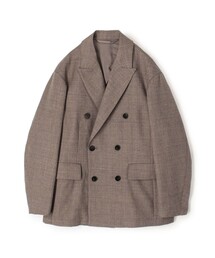 ウールツイル ピークドラペルダブルブレステッド 6Bジャケット セットアップ対応