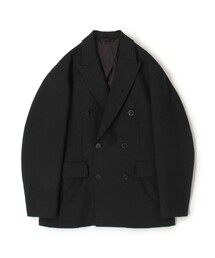 ウールツイル ピークドラペルダブルブレステッド 6Bジャケット セットアップ対応
