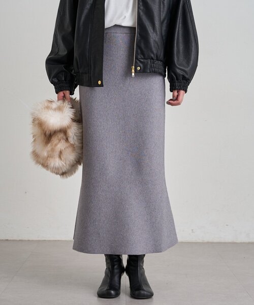 LOUNGEDRESS(ラウンジドレス)の「《セットアップ可》スウェットライクフレアスカート 秋服(スカート・レディース・ライトベージュ/グレー/レッド/ブラック・FREE)」の14枚目の写真