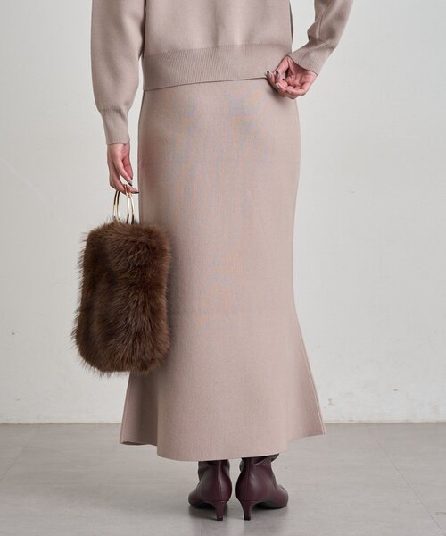 LOUNGEDRESS(ラウンジドレス)の「《セットアップ可》スウェットライクフレアスカート 秋服(スカート・レディース・ライトベージュ/グレー/レッド/ブラック・FREE)」の20枚目の写真