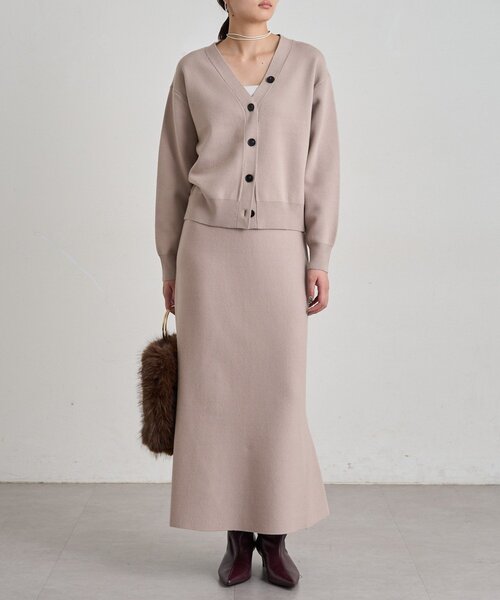 LOUNGEDRESS(ラウンジドレス)の「《セットアップ可》スウェットライクフレアスカート 秋服(スカート・レディース・ライトベージュ/グレー/レッド/ブラック・FREE)」の22枚目の写真