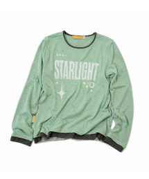 MAINBOOTH（メインブース）の「Starlight Slub レイヤードTシャツ(LIME)（Tシャツ/カットソー）」