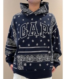 GAP（ギャップ）の「ヴィンテージソフト バンダナ オーバーサイズ GAPロゴパーカー（スウェット）」