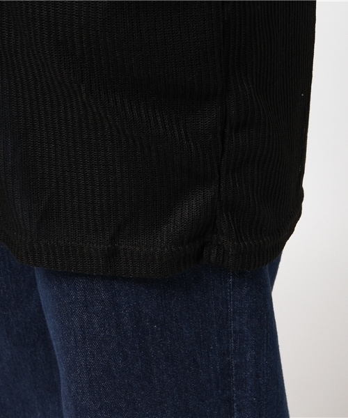 VENCEEXCHANGE(ヴァンスエクスチェンジ)の「畦ガウンネックプリントアンサンブル (カーディガン/ボレロ・レディース・オフホワイト/グレー/ブラック・MEDIUM)」の7枚目の写真