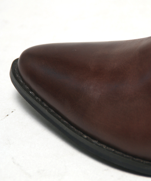 ASZAKKA（アザッカ）の「フラットレザーゴアブーツ（ブーツ・レディース・ブラック/ブラウン/キャメル・L/M）」の9枚目の写真