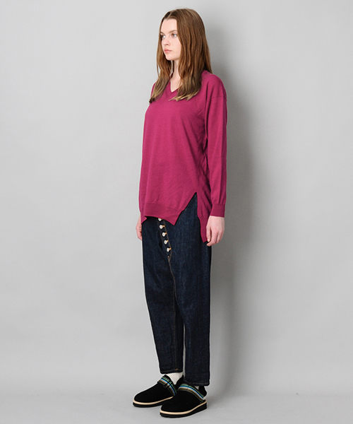 ZUCCa（ズッカ）の「(O)ウールセーター*（ニット/セーター・レディース・ブラック/ピンク/ベージュ/グレー・M）」の9枚目の写真