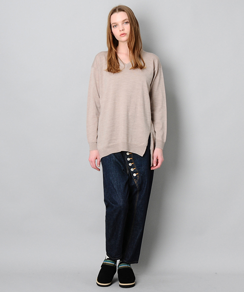 ZUCCa（ズッカ）の「(O)ウールセーター*（ニット/セーター・レディース・ブラック/ピンク/ベージュ/グレー・M）」の10枚目の写真