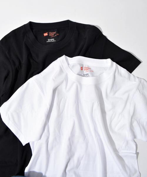 SHIPS（シップス）の「Hanes×SHIPS: コットンTEE白黒（2枚組）◇（Tシャツ/カットソー・レディース・その他・X-SMALL）」の7枚目の写真