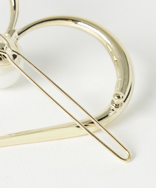 PLAIN CLOTHING（プレーンクロージング）の「パールハートクリップ【PLAIN CLOTHING】（バレッタ/ヘアクリップ・レディース・ゴールド/シルバー・FREE）」の5枚目の写真