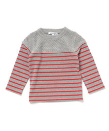 GLOBAL WORK | 【キッズ】ニットキリカエTシャツ長袖/738624(Tシャツ/カットソー)