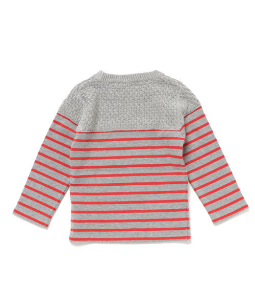 GLOBAL WORK（グローバルワーク）の「【キッズ】ニットキリカエTシャツ長袖/738624（Tシャツ/カットソー・キッズ・ネイビー/グレー/ブルー/レッド・SMALL/MEDIUM/X-LARGE/LARGE/XX-LARGE）」の5枚目の写真