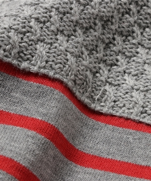 GLOBAL WORK（グローバルワーク）の「【キッズ】ニットキリカエTシャツ長袖/738624（Tシャツ/カットソー・キッズ・ネイビー/グレー/ブルー/レッド・SMALL/MEDIUM/X-LARGE/LARGE/XX-LARGE）」の9枚目の写真