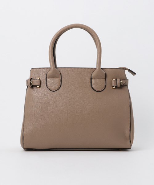 PLAIN CLOTHING（プレーンクロージング）の「スクエアハンドバッグ【PLAIN CLOTHING】（ショルダーバッグ・レディース・カーキ/ブラック/ベージュ/ネイビー/レッド/キャメル/グレー・FREE）」の20枚目の写真