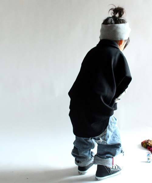 antiqua（アンティカ）の「異素材切り替えドルマンシャツ（シャツ/ブラウス・キッズ・ブラック系その他・3/2/4）」の4枚目の写真