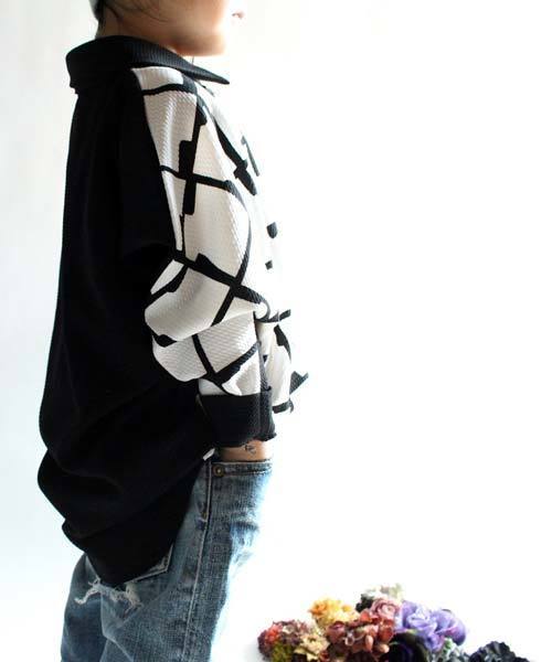 antiqua（アンティカ）の「異素材切り替えドルマンシャツ（シャツ/ブラウス・キッズ・ブラック系その他・3/2/4）」の5枚目の写真