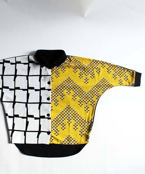 antiqua（アンティカ）の「異素材切り替えドルマンシャツ（シャツ/ブラウス・キッズ・ブラック系その他・3/2/4）」の6枚目の写真