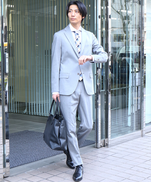 ABAHOUSE（アバハウス）の「【FLEX JACKET/セットアップ対応】ハイゲージジャージージャケット（テーラードジャケット・メンズ・ネイビー/グレー・44/46/48/50）」の15枚目の写真