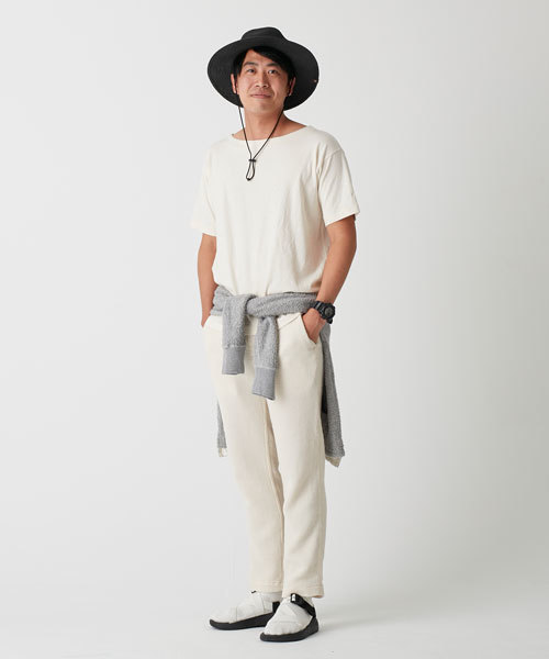 Snow Peak(スノーピーク)の「オーガニックワイドティーシャツ(Tシャツ/カットソー・メンズ・オフホワイト/グレー/ネイビー・X-LARGE/SMALL/LARGE/MEDIUM)」の11枚目の写真