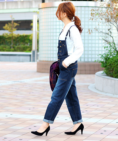 ゆるサロペットデニムパンツ（サロペット/オーバーオール）｜Fashion