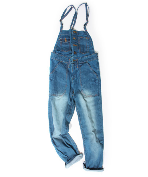 Fashion Letter（ファッションレター）の「ゆるサロペットデニムパンツ（サロペット/オーバーオール・レディース・ネイビー/ブルー・LL/3L/4L/M/L）」の11枚目の写真