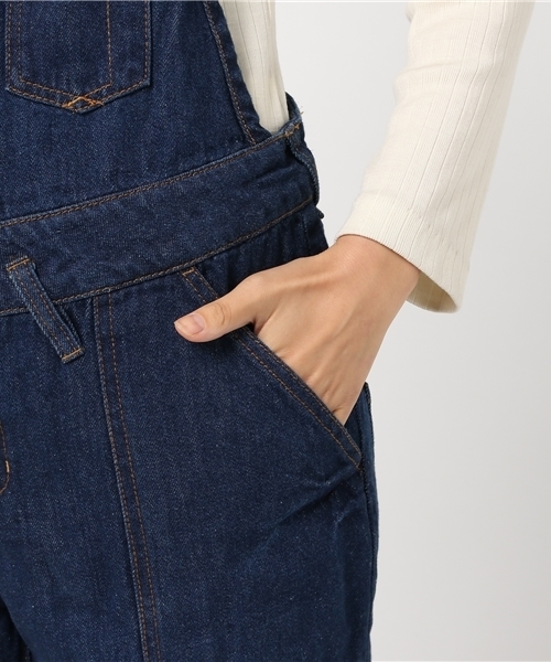 Fashion Letter（ファッションレター）の「ゆるサロペットデニムパンツ（サロペット/オーバーオール・レディース・ネイビー/ブルー・LL/3L/4L/M/L）」の15枚目の写真