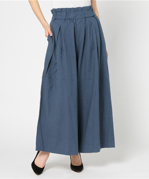 LBC（エルビーシー）の「レーヨン麻ワイドパンツ   （その他パンツ・レディース・ダークグリーン/ネイビー/スカイブルー・LARGE/MEDIUM）」の12枚目の写真