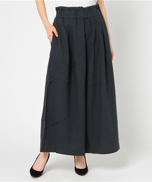 LBC（エルビーシー）の「レーヨン麻ワイドパンツ   （その他パンツ・レディース・ダークグリーン/ネイビー/スカイブルー・LARGE/MEDIUM）」の3枚目の写真