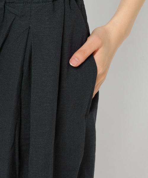 LBC（エルビーシー）の「レーヨン麻ワイドパンツ   （その他パンツ・レディース・ダークグリーン/ネイビー/スカイブルー・LARGE/MEDIUM）」の9枚目の写真