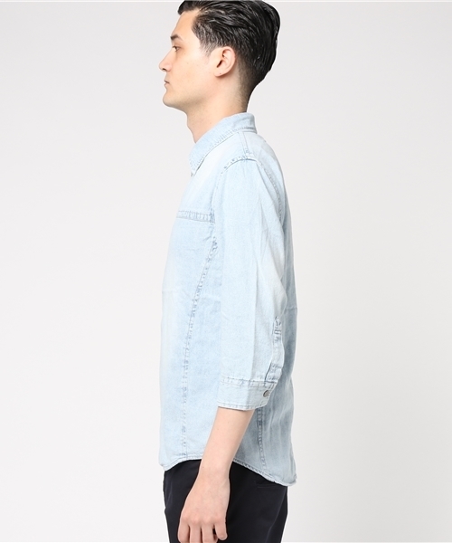 JACKROSE(ジャックローズ)の「デニムジップシャツ(シャツ/ブラウス・メンズ・サックスブルー・M/L/XL)」の3枚目の写真