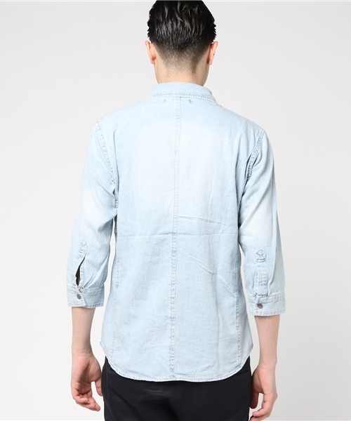JACKROSE(ジャックローズ)の「デニムジップシャツ(シャツ/ブラウス・メンズ・サックスブルー・M/L/XL)」の4枚目の写真