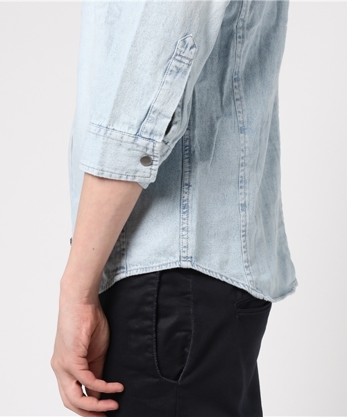 JACKROSE(ジャックローズ)の「デニムジップシャツ(シャツ/ブラウス・メンズ・サックスブルー・M/L/XL)」の6枚目の写真
