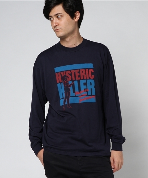 HYSTERIC GLAMOUR（ヒステリックグラマー）の「HYS KILLER プリント リブ付Tシャツ（Tシャツ/カットソー・メンズ・ホワイト/ネイビー/レッド・LARGE/MEDIUM/SMALL/X-SMALL）」の12枚目の写真
