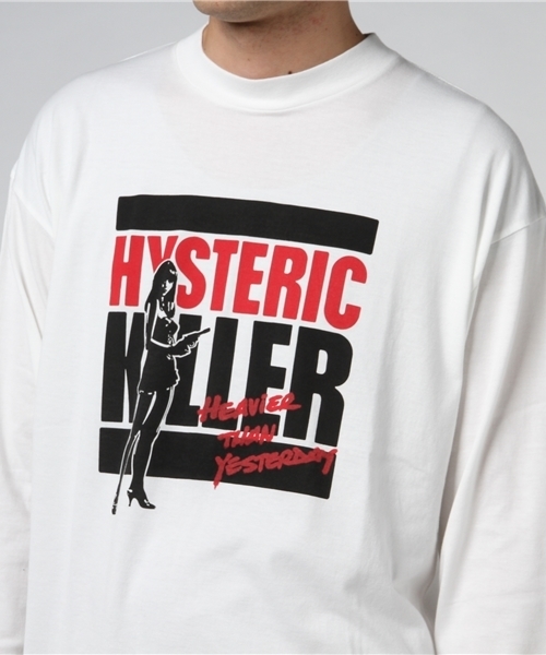 HYSTERIC GLAMOUR（ヒステリックグラマー）の「HYS KILLER プリント リブ付Tシャツ（Tシャツ/カットソー・メンズ・ホワイト/ネイビー/レッド・LARGE/MEDIUM/SMALL/X-SMALL）」の7枚目の写真
