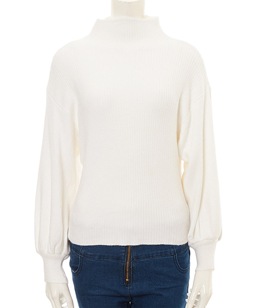 fifth（フィフス）の「ハイネックドルマンニット（ニット/セーター・レディース・ホワイト/ブラック/グレー/レッド・MEDIUM）」の2枚目の写真