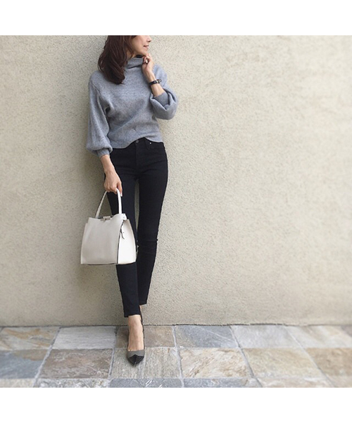 fifth（フィフス）の「ハイネックドルマンニット（ニット/セーター・レディース・ホワイト/ブラック/グレー/レッド・MEDIUM）」の12枚目の写真