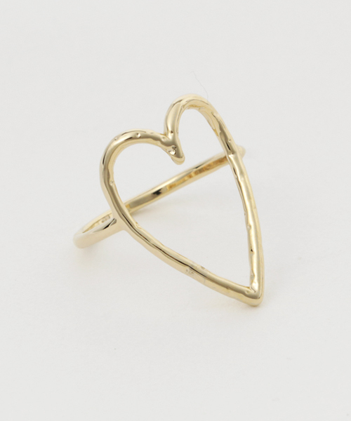 Me%（ミィパーセント）の「フレームシングルハートリング　776184（リング・レディース・ゴールド系その他・ONESIZE）」の3枚目の写真