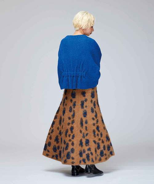 Velvet BY NOISE MAKER（ベルベッドバイノイズメーカー）の「モヘアジャガード2wayロングスカート（スカート・レディース・チャコールグレー/キャメル・FREE）」の12枚目の写真