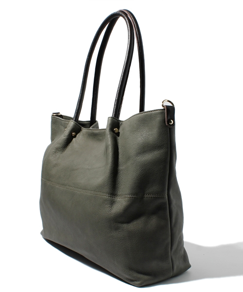 NANO universe（ナノユニバース）の「プレーンレザートートバッグ（トートバッグ・メンズ・ブラック/グレー/ブラウン/ダークブラウン/ライトブラウン/グリーン/カーキ/ブルー/レッド・FREE）」の10枚目の写真