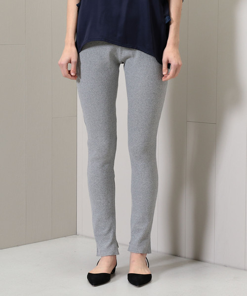 H　BEAUTY&YOUTH UNITED ARROWS（エイチビューティーアンドユースユナイテッドアローズ）の「＜H＞RIBLEGGINGS/レギンス（レギンス/スパッツ・レディース・ブラック/グレー/ダークブラウン/ナチュラル/オフホワイト・FREE）」の3枚目の写真