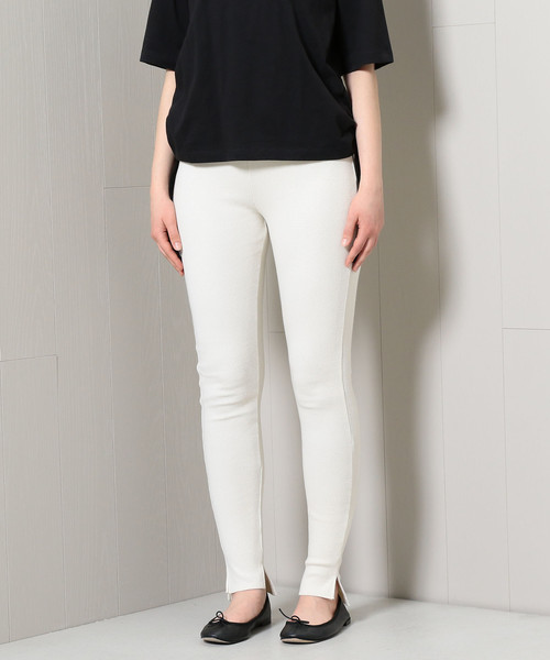 H　BEAUTY&YOUTH UNITED ARROWS（エイチビューティーアンドユースユナイテッドアローズ）の「＜H＞RIBLEGGINGS/レギンス（レギンス/スパッツ・レディース・ブラック/グレー/ダークブラウン/ナチュラル/オフホワイト・FREE）」の21枚目の写真