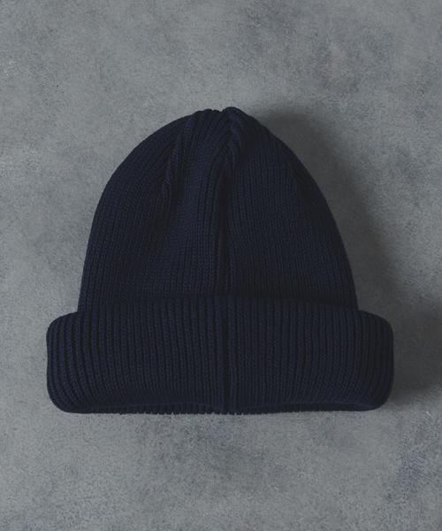 KIJIMA TAKAYUKI(キジマ タカユキ)の「<KIJIMA TAKAYUKI(キジマ タカユキ)> WATCH CAP(ニットキャップ/ビーニー・メンズ・ブラック/ネイビー・FREE)」の3枚目の写真