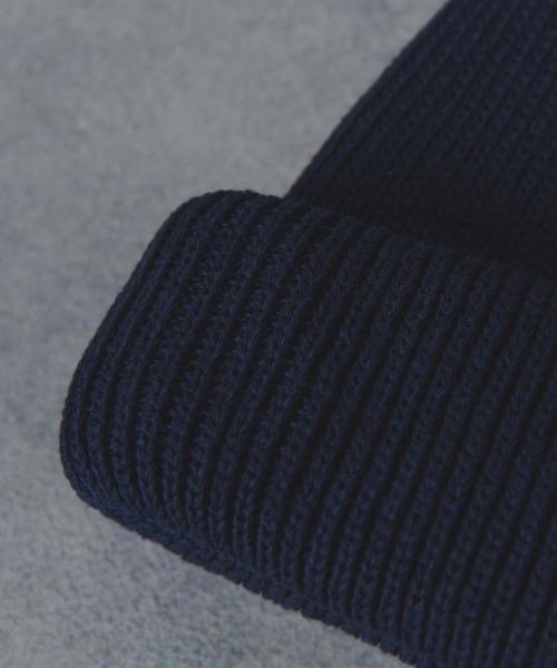 KIJIMA TAKAYUKI(キジマ タカユキ)の「<KIJIMA TAKAYUKI(キジマ タカユキ)> WATCH CAP(ニットキャップ/ビーニー・メンズ・ブラック/ネイビー・FREE)」の4枚目の写真
