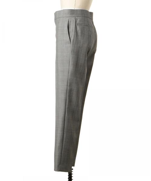 Drawer ドロワー スラックス グレー 36(S位) 0197625M0064 Drawer（ドゥロワー）の「Drawer グレンチェック スリムパンツ
