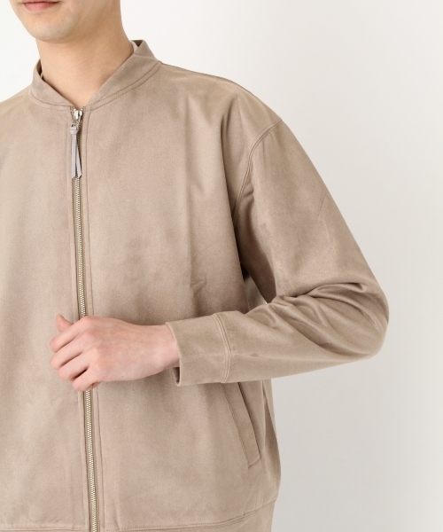 niko and...（ニコアンド）の「Nストレッチスウェードブルゾン【niko and ...】（ブルゾン・メンズ・グリーン/ベージュ/ピンク・MEDIUM/LARGE）」の13枚目の写真
