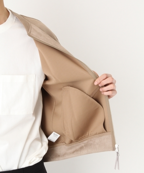 niko and...（ニコアンド）の「Nストレッチスウェードブルゾン【niko and ...】（ブルゾン・メンズ・グリーン/ベージュ/ピンク・MEDIUM/LARGE）」の8枚目の写真