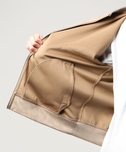 niko and...（ニコアンド）の「Nストレッチスウェードブルゾン【niko and ...】（ブルゾン・メンズ・グリーン/ベージュ/ピンク・MEDIUM/LARGE）」の6枚目の写真