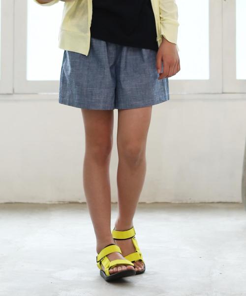 coen(コーエン)の「【coen キッズ / ジュニア】ダンガリーフレアキュロット(100~150cm)(その他パンツ・キッズ・チェック/ライトブルー・100/110/120/130/140/150)」の9枚目の写真